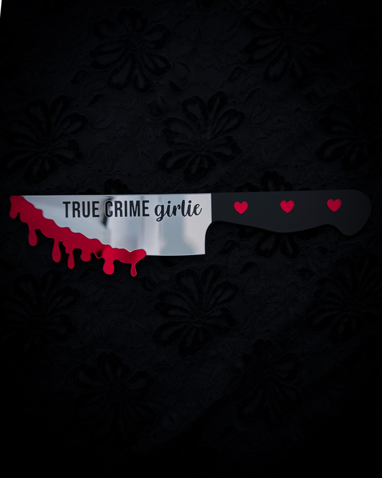 True Crime Girlie Knife Mirror Wall Art