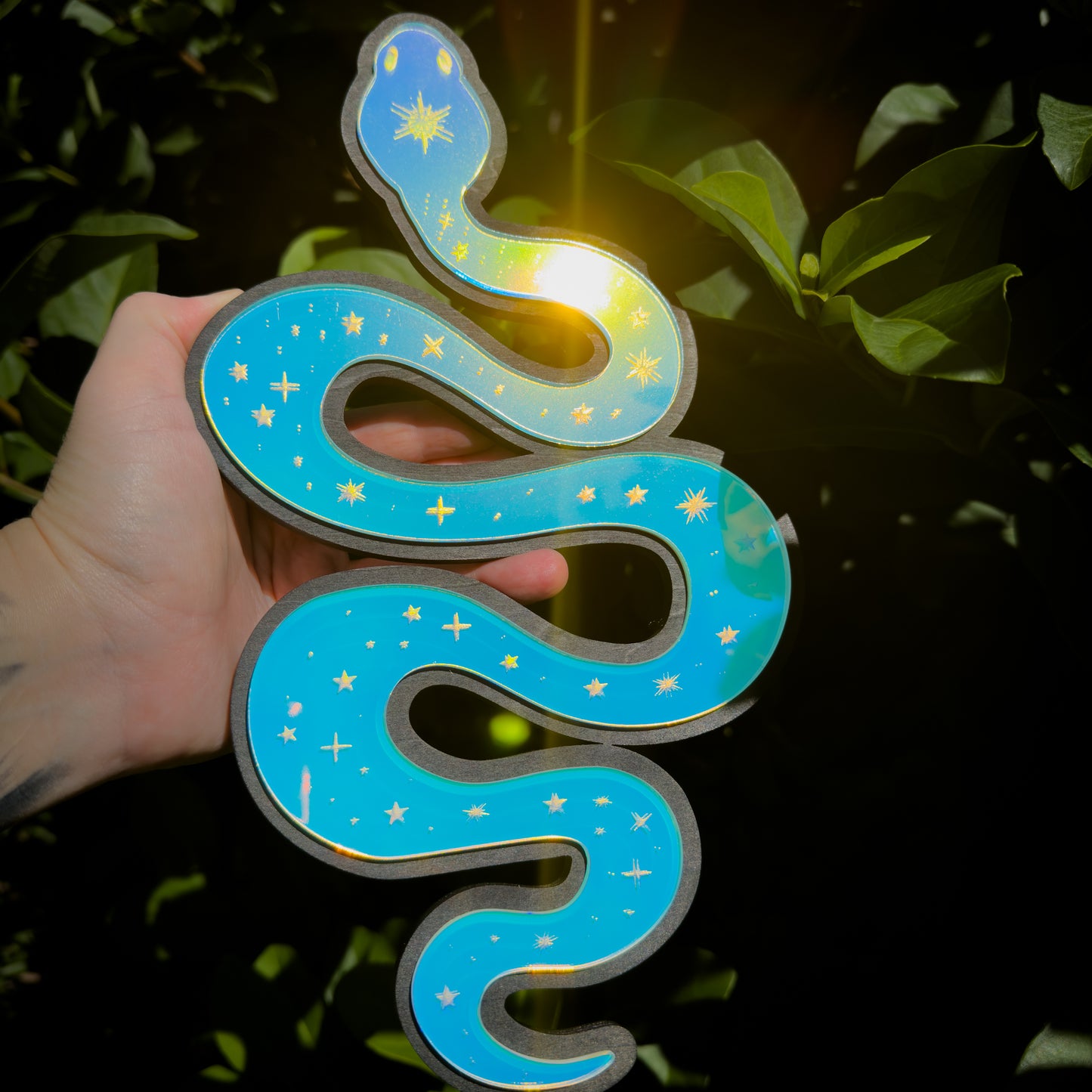 Celestial Snake Wall Art | Iridescent