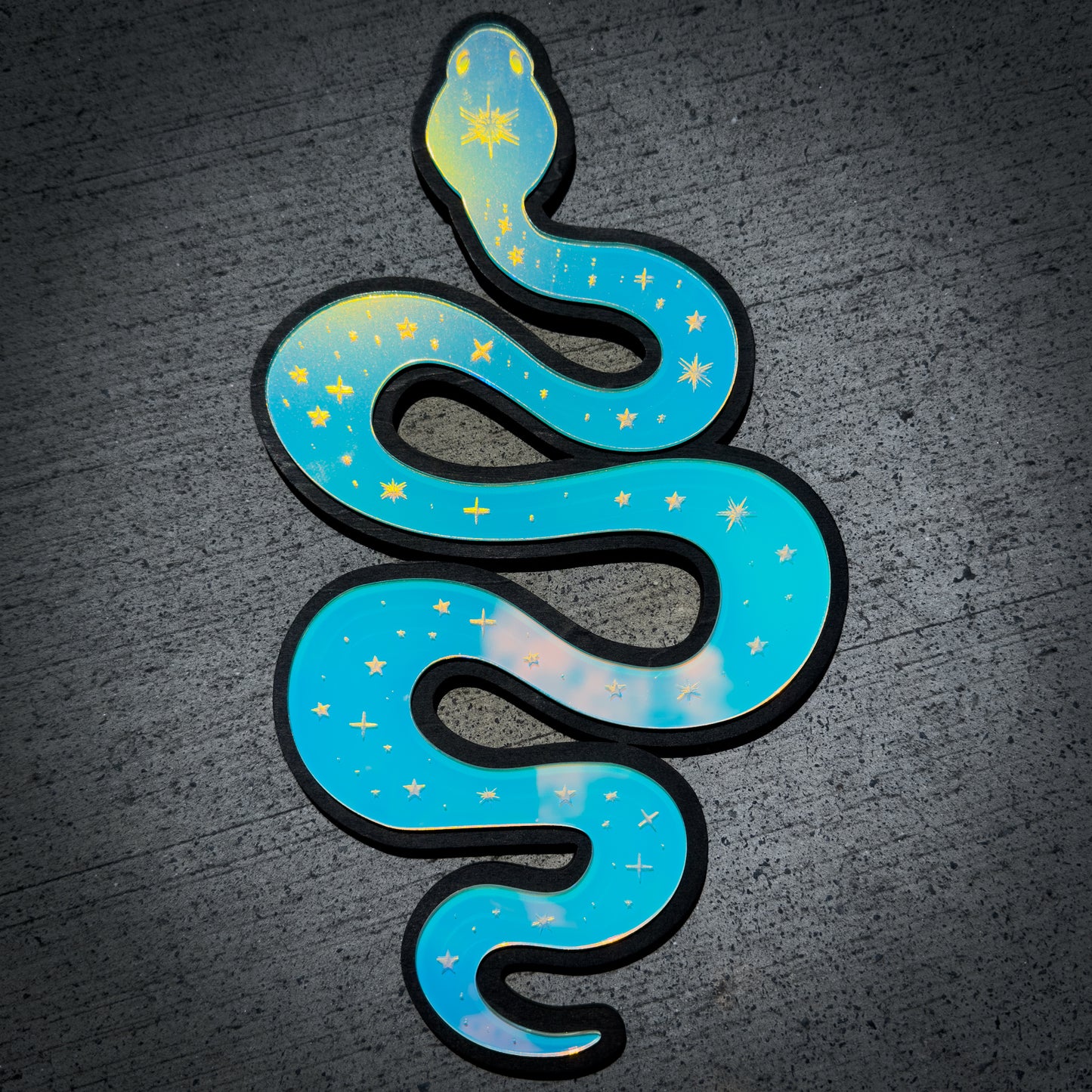 Celestial Snake Wall Art | Iridescent