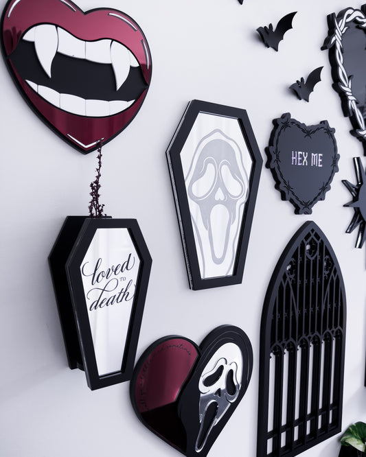 Slasher Coffin Engraved Mirror