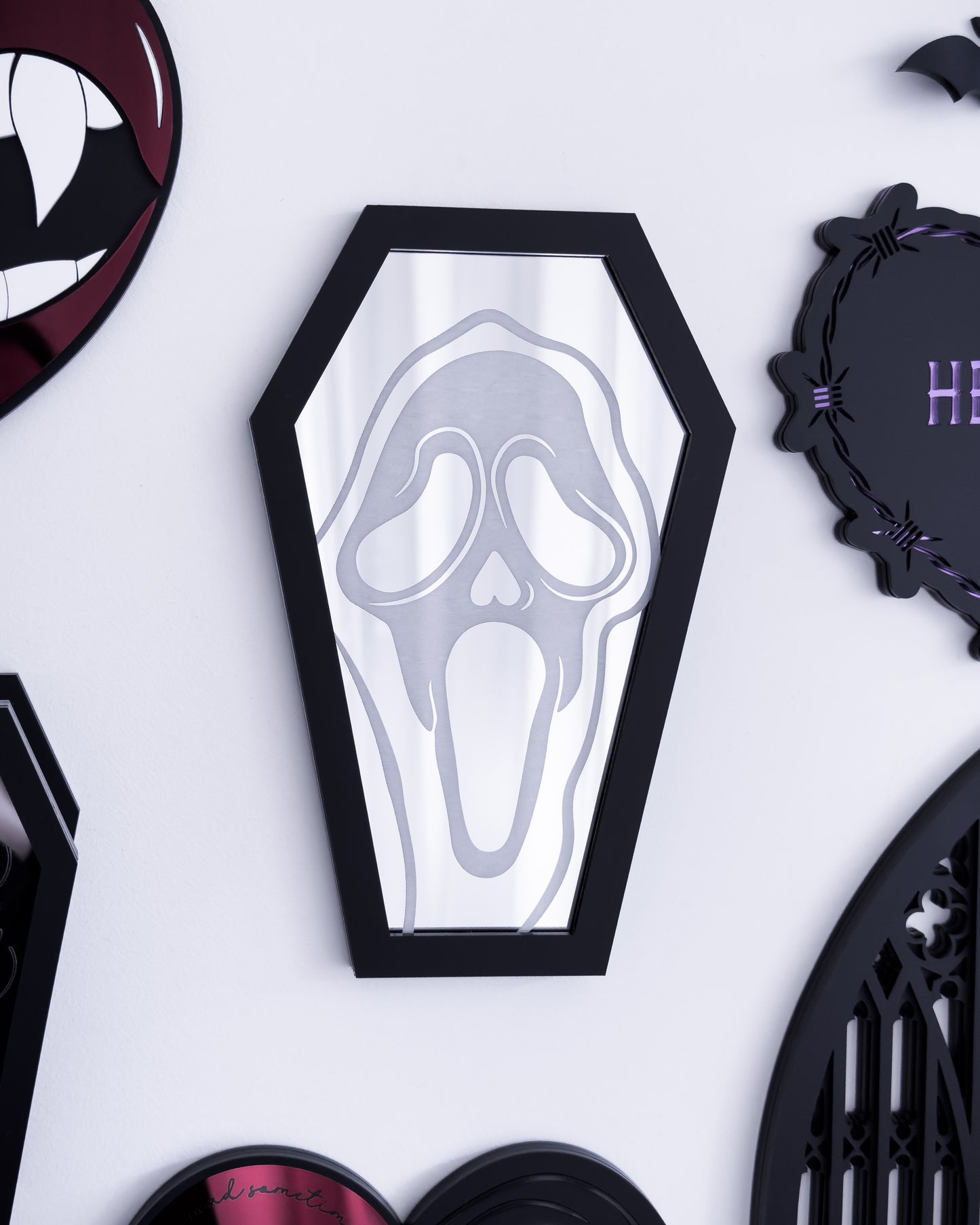 Slasher Coffin Engraved Mirror