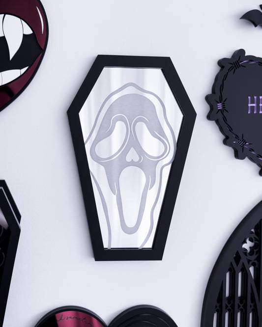 Slasher Coffin Engraved Mirror