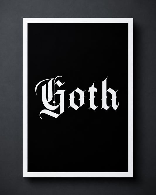 Goth Typography Art Print