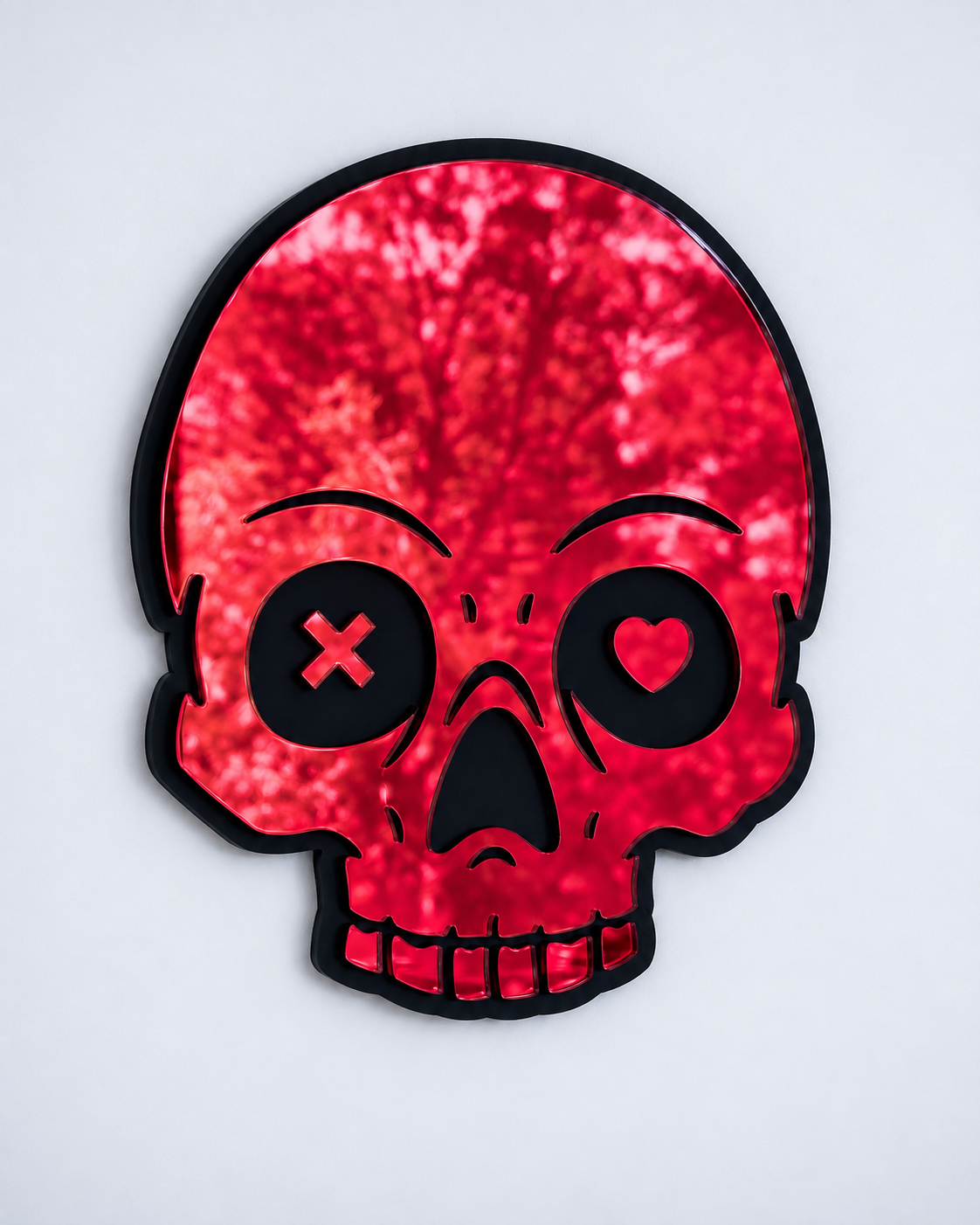 Masked Love Skull Mirror