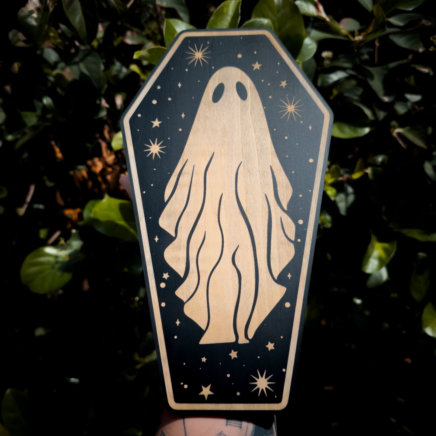 Woodcut Celestial Ghost | Gothic Engraved Wall Art