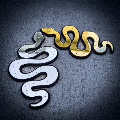 Celestial Snake Wall Art | Gold Mirror