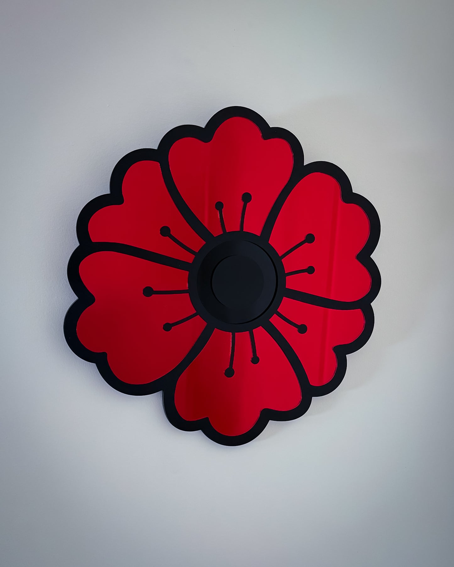 Remembrance Poppy Wall Art Mirror