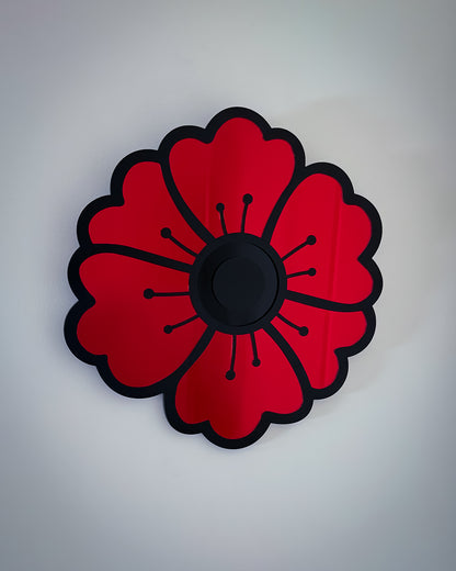 Remembrance Poppy Wall Art Mirror