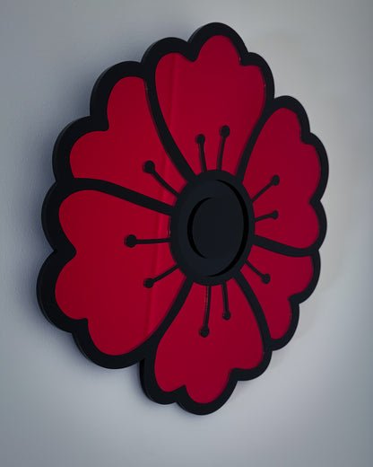 Remembrance Poppy Wall Art Mirror