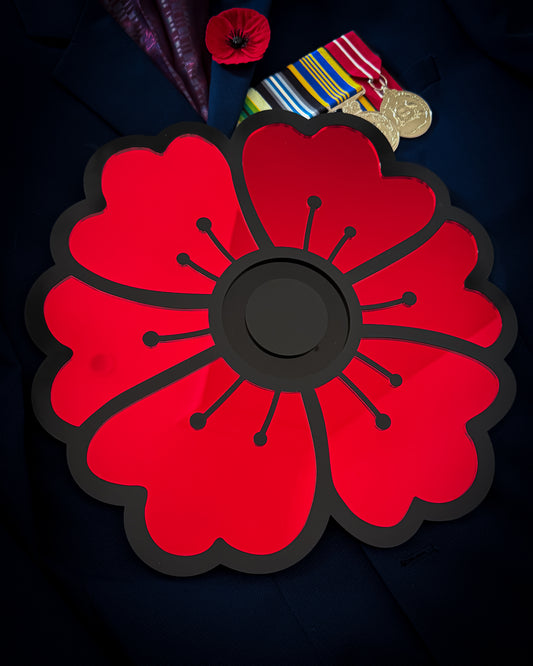 Remembrance Poppy Wall Art Mirror