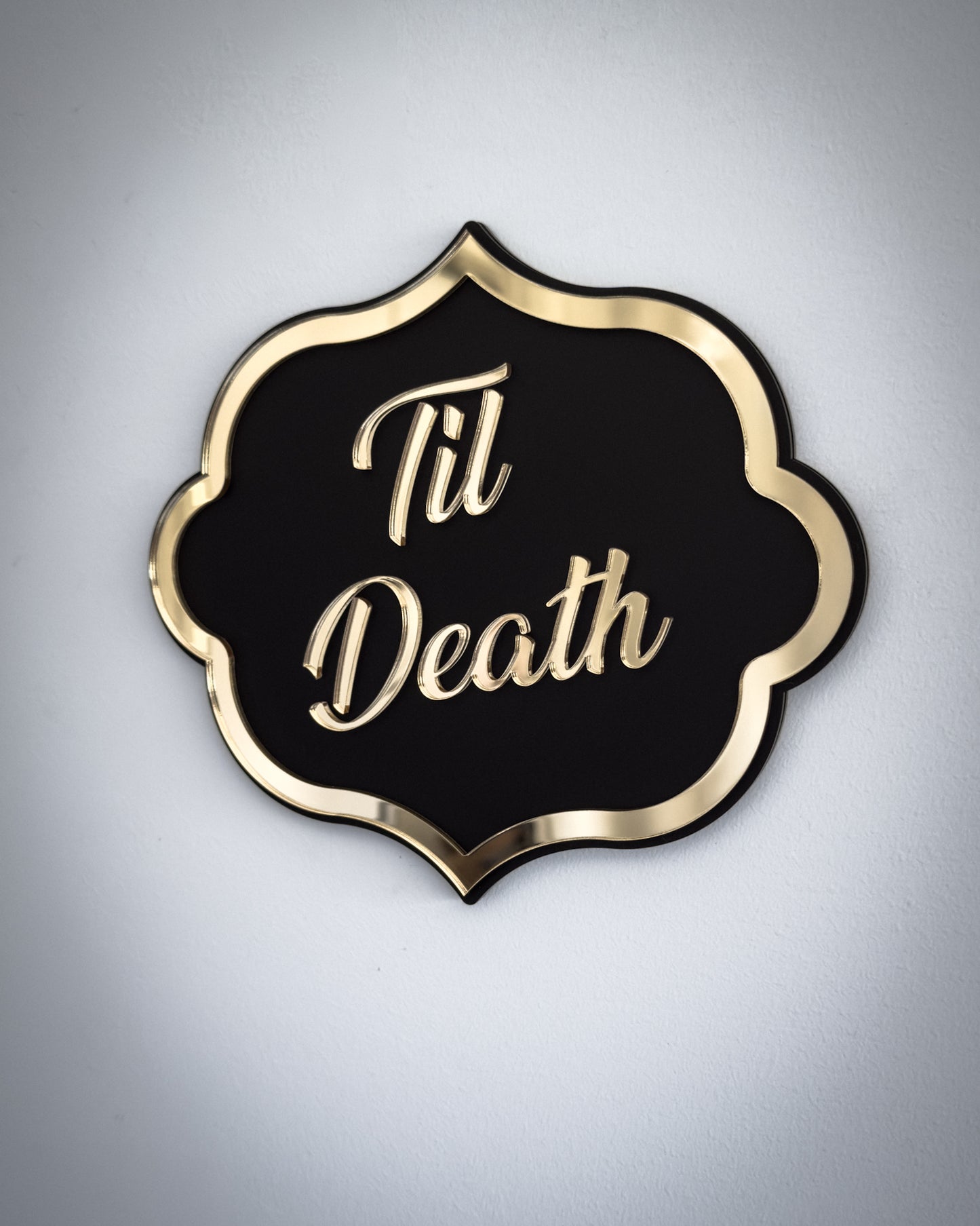 Til Death Gothic Wall Plaque