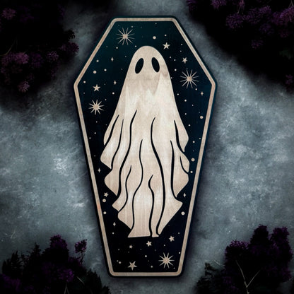 Woodcut Celestial Ghost | Gothic Engraved Wall Art