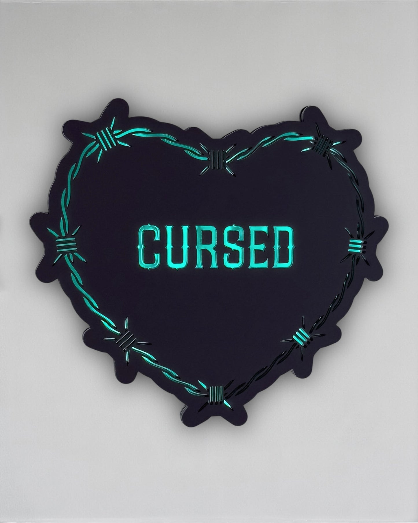 Cursed Goth Conversation Heart Wall Art - Whispers of the Crypt