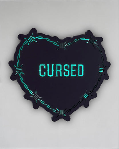 Cursed Goth Conversation Heart Wall Art - Whispers of the Crypt