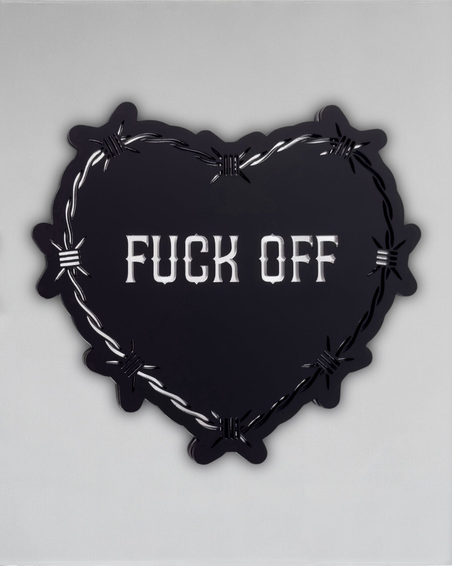 Custom Text Goth Conversation Heart Wall Art - Whispers of the Crypt