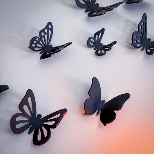 Dark Flutter - 3D Acrylic Wall Butterflies - Whispers of the Crypt