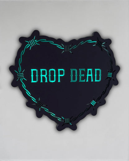 Drop Dead Goth Conversation Heart Wall Art - Whispers of the Crypt