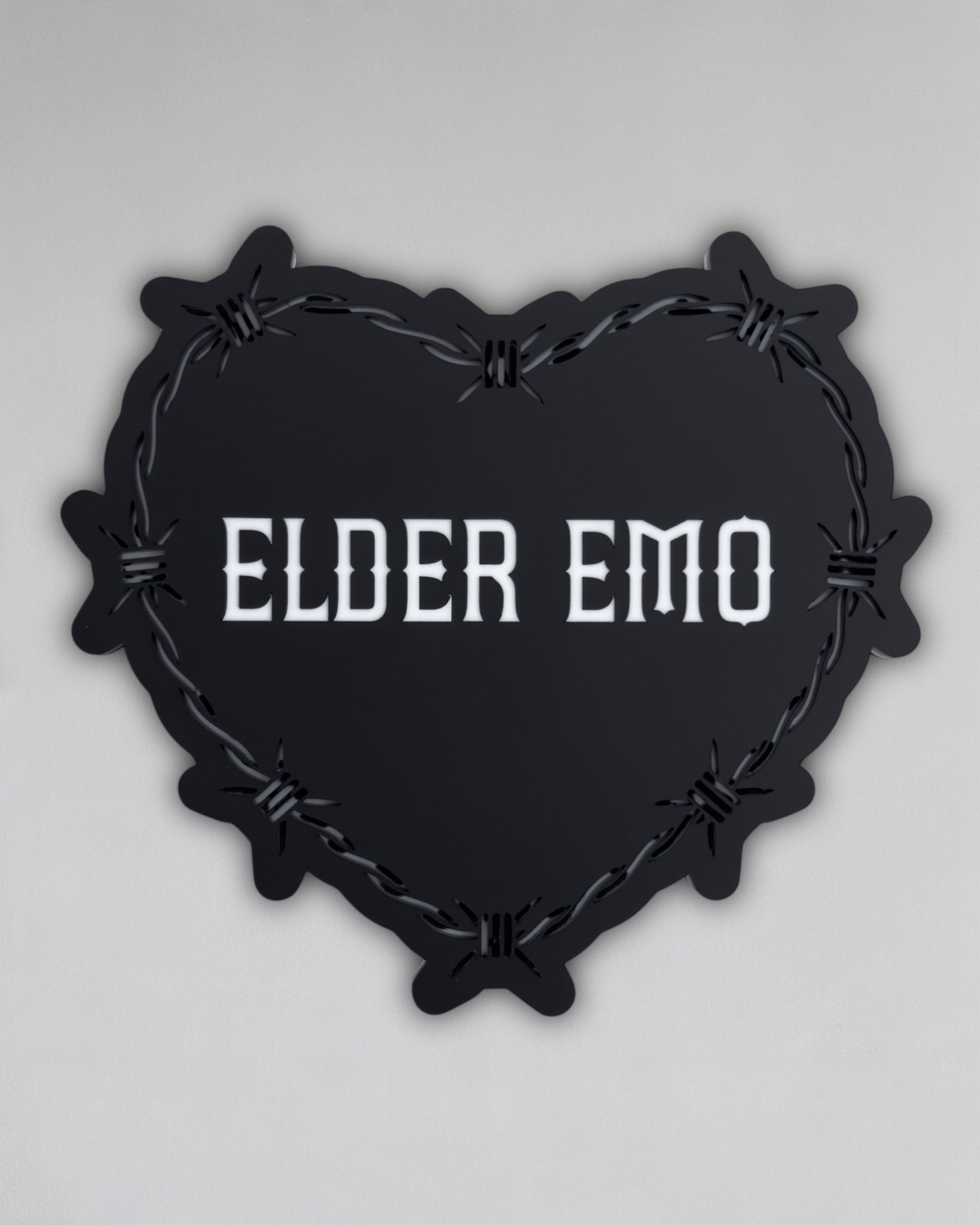 Elder Emo Goth Conversation Heart Wall Art - Whispers of the Crypt
