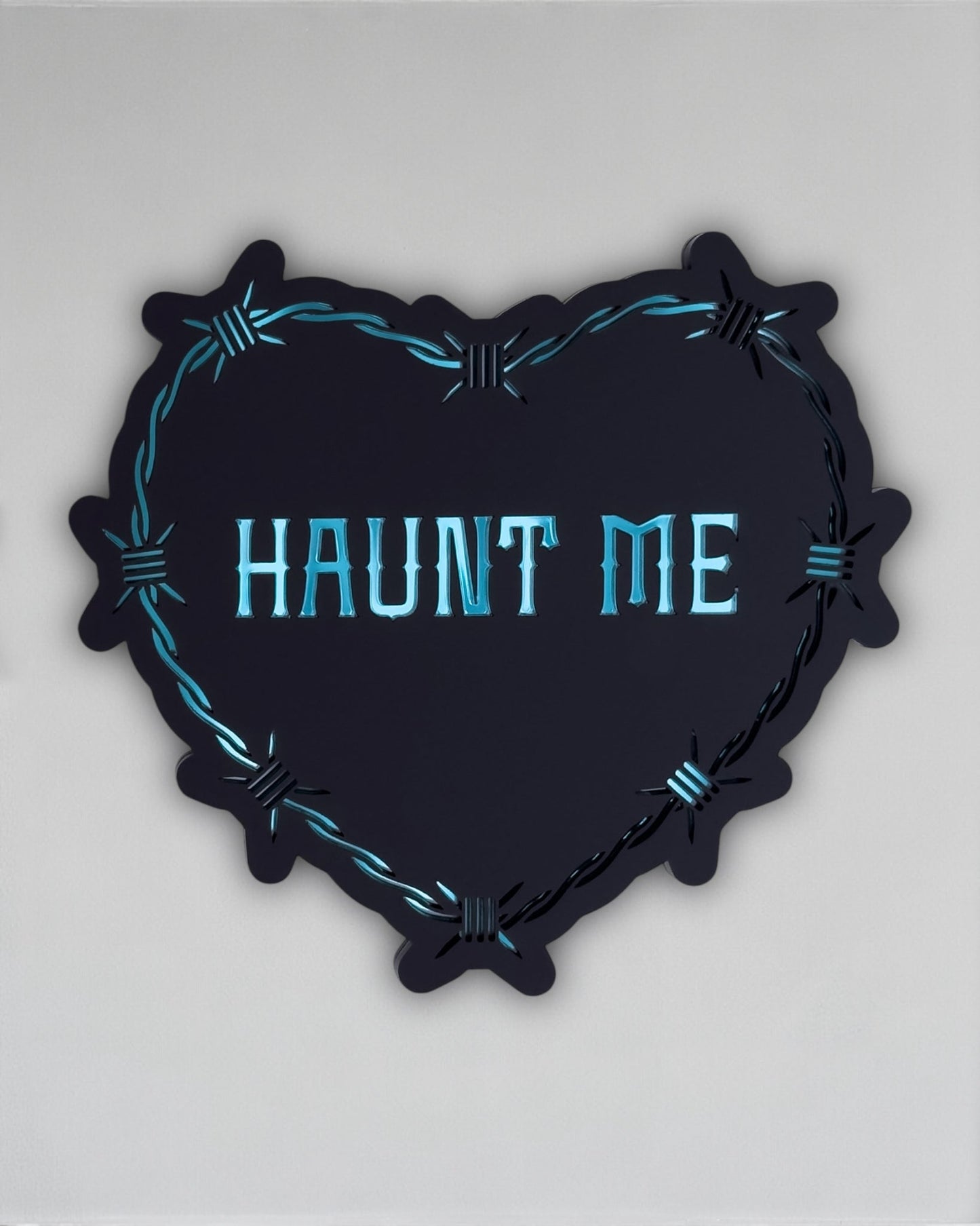 Haunt Me Goth Conversation Heart Wall Art - Whispers of the Crypt