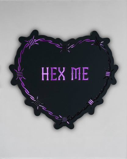 Hex Me Goth Conversation Heart Wall Art - Whispers of the Crypt