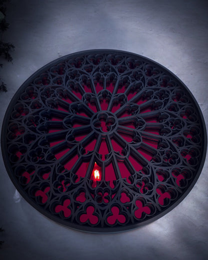 Notre Dame Cathedral Rose Window Mirror - Whispers of the Crypt