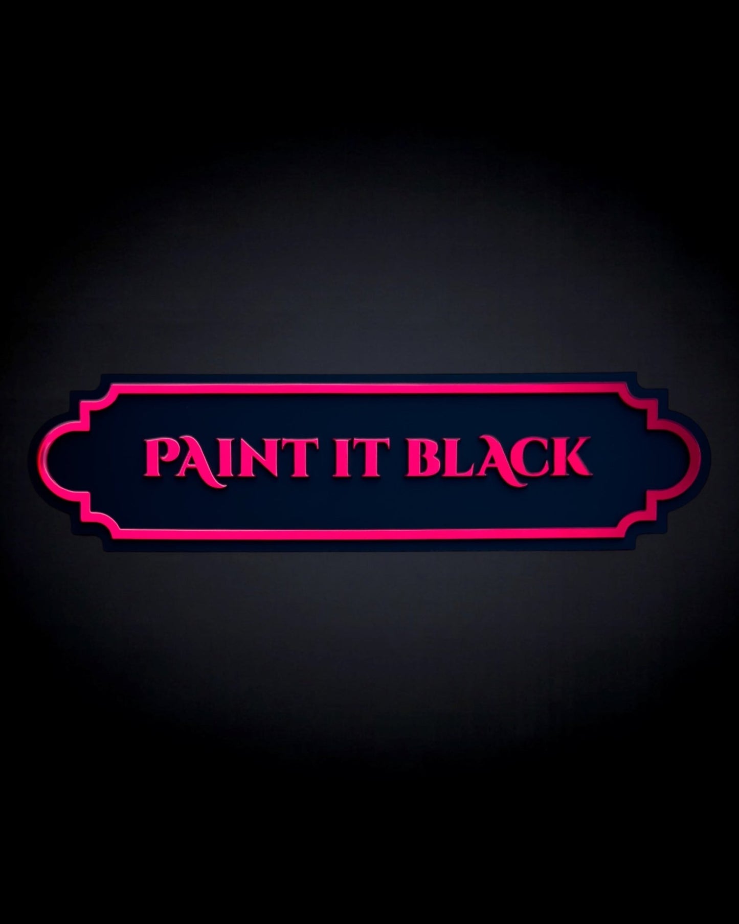 Paint It Black Gothic Wall Plaque - Whispers of the Crypt