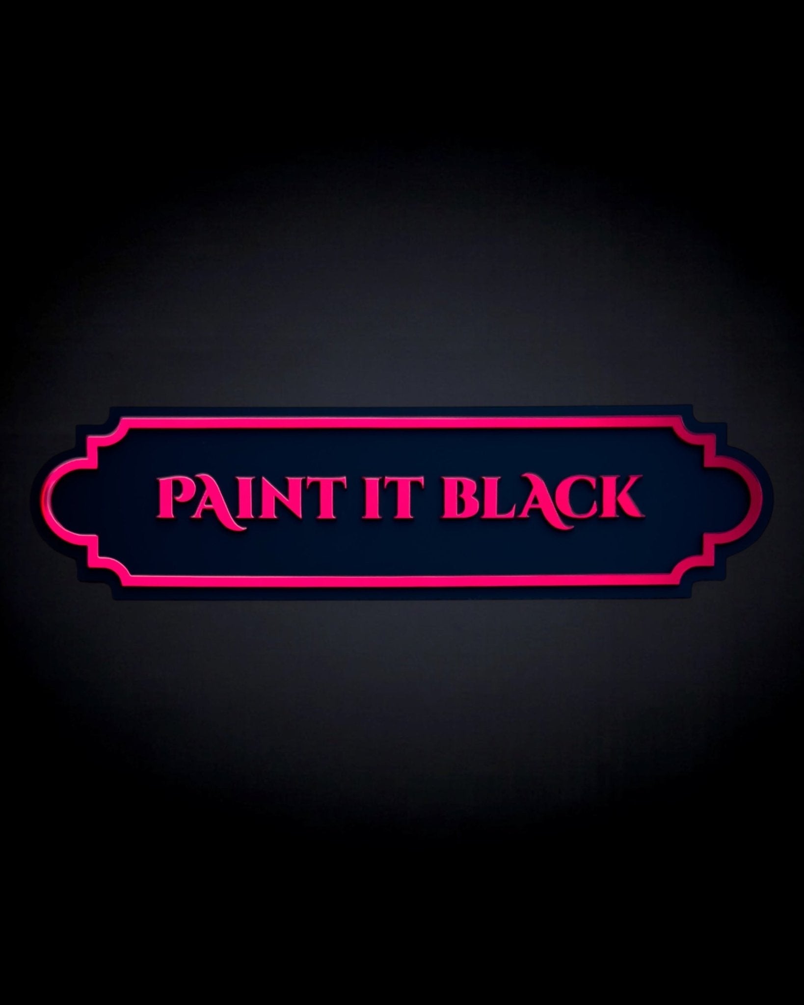 Paint It Black Gothic Wall Plaque - Whispers of the Crypt