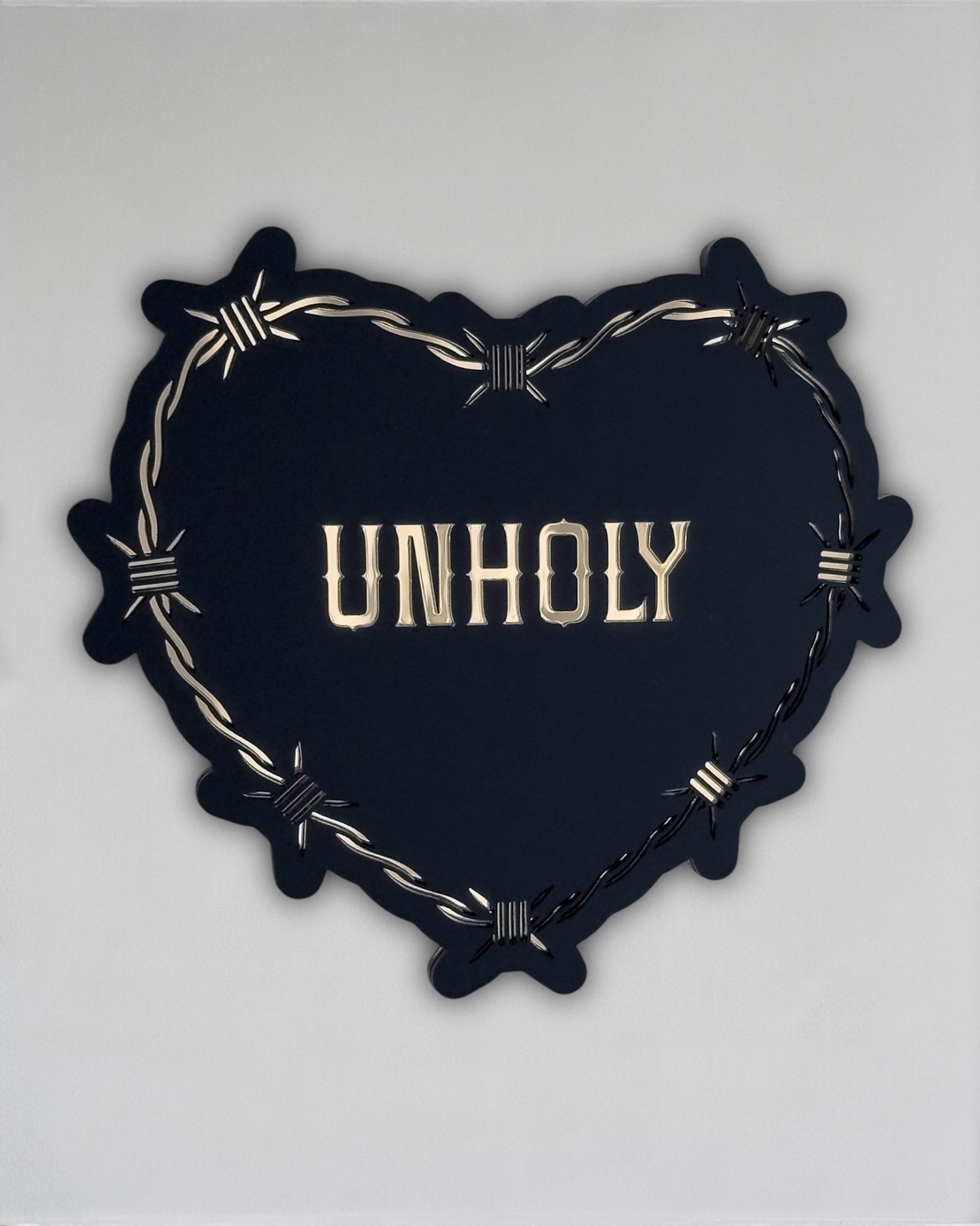 Unholy Goth Conversation Heart Wall Art - Whispers of the Crypt