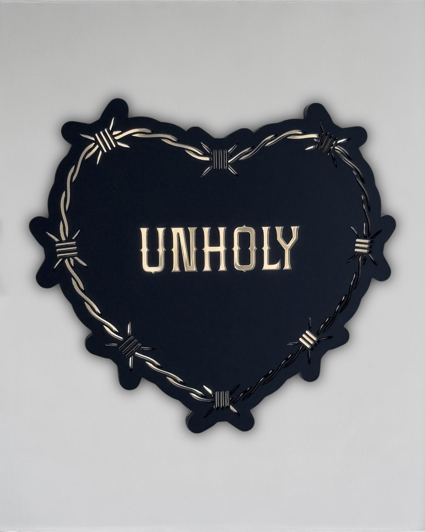 Unholy Goth Conversation Heart Wall Art - Whispers of the Crypt