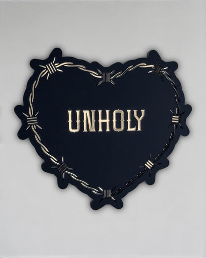 Unholy Goth Conversation Heart Wall Art - Whispers of the Crypt